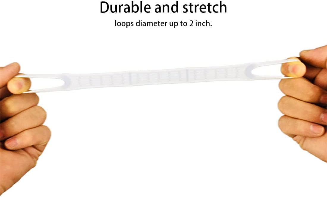 BCP 100 Pcs Clear Non-Slip Rubber Clothes Hanger Grips Clothing Hanger Strips