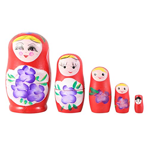 VORCOOL Set di 5pz Matrioska in Legno