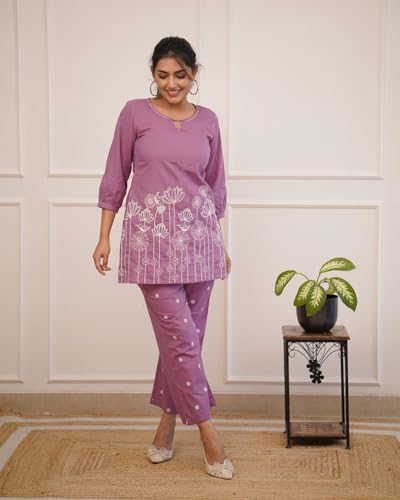 Image of ANNI DESIGNER Women Cotton Printed Co-Ord Set