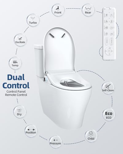 image for SmartWhale Electric Bidet Toilet Seat, Heated Toilet Seat Elongated wi