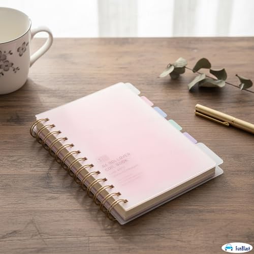 Image of FunBlast Diary for Girls - Spiral Notebook Diary, Ruled Notebooks for Boys & Girls, Cute Kawaii Stationery, Aesthetic A6 Size Journal Diary - 240 Pages (Pink)