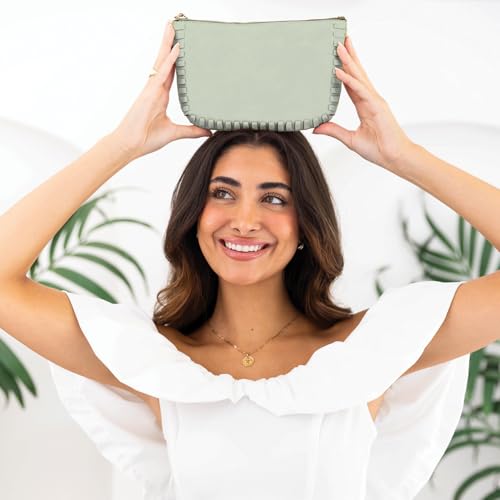 JEN & CO. Bonnie Whipstitch Small Crossbody Bags for Women Vegan Leather Wristlet Wallets Clutch Purses Shoulder Handbag2