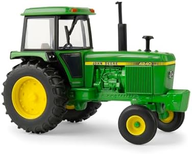 TOMY John Deere 4240 Tractor 1:32 Scale Die-Cast Farm Vehicle with 2WD Drivetrain, Steerable Front Axle, Front Weights & Detailed Cab Interior image 2