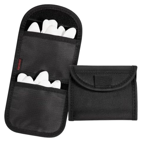 KENOBEE Latex Glove Pouch for Duty Belt, Double Gloves Pockets Disposable Nylon Bag Glove Holder Carrier for Police Law Enforcement Officer Security Firefighter EMS EMT Paramedic First Responders Cover