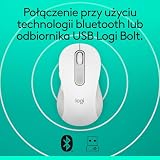 Logitech Signature M650 Trådlös Mus - för små till medelstora händer, 2 års batteri, tysta klick, anpassningsbara sidoknappar, Bluetooth, kompatibilitet med flera enheter - Vit