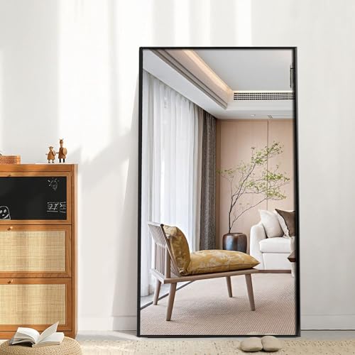 グローブリッジ 姿見 大型 全身鏡 146x80cm スタンドミラー 壁掛け対応