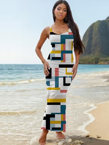 Image of HTD Women Summer Sexy Maxi Bodycon Long Dress Casual Slip Dresses