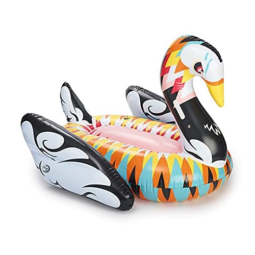 BEACHTOY - Colchón Hinchable, diseño de Cisne Gigante para 2-3 Personas, 190 x 190 x 130 cm, tamaño Gigante