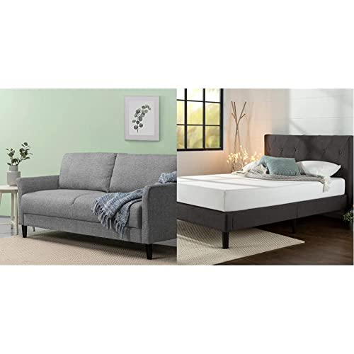 Zinus Jackie Sofa and Shalini Upholstered Bed Set #TOP25