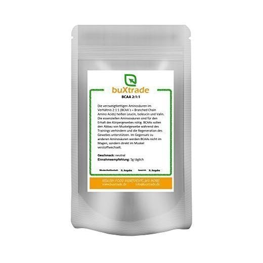 1 kg BCAA | 2:1:1 | smakneutral | L-leucin | L-isoleucin | L-valin | muskeluppbyggnad |