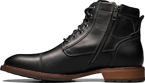 Florsheim Men's, Lodge Cap Toe Boot Black 12 M #TOP2