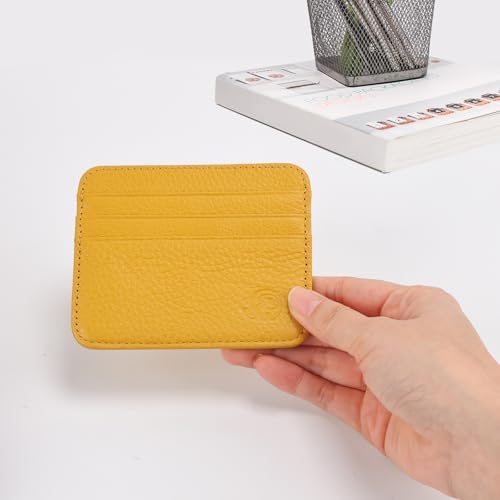 Minimalist Yellow Credit Card Holder Anti-theft Wallet, Portable and Slim with Multiple Card Holders2
