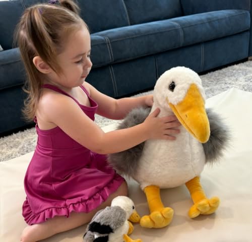 Image of MaoGoLan 4Pcs Seagull Stuffed Animal with Babies Inside,17.7 inch Mama Seagull Plush with Three Adorable Baby Plushies for Small Hand,Beach Plush Lover Gift for Kids,Boys,Girls