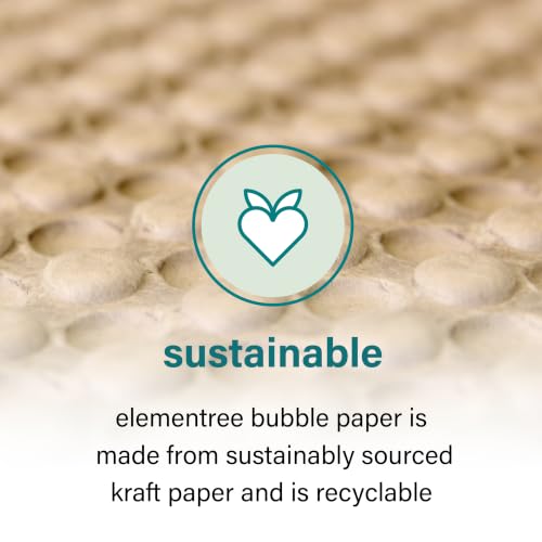 Elementree Paper Bubble Wrap Sheets for Packing, Moving, & Shipping - 24" x 12" x 500' - Eco-Friendly Kraft Bubble Paper - Recyclable Cushioning Wrap - Made in the USA (01942) by Elementree - Used condition - Image 9