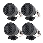 DriSentri 4pcs Dome Tweeters, 12V 500W High Efficiency Car Stereo Speakers, TP-006A Mini Dome Tweeter Speakers for Car Audio System Accessories