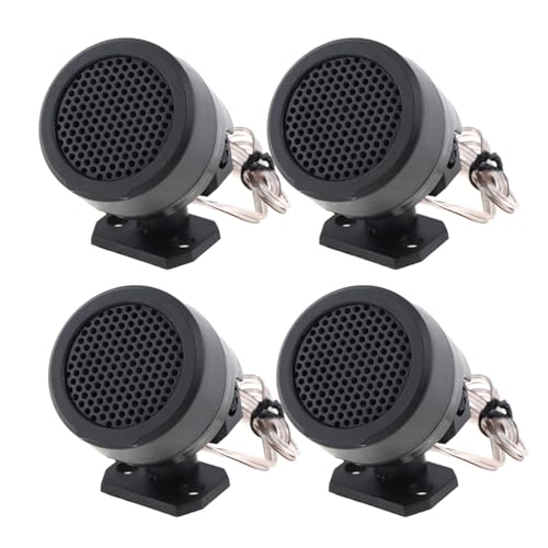 DriSentri 4pcs Dome Tweeters, 12V 500W High Efficiency Car Stereo Speakers, TP-006A Mini Dome Tweeter Speakers for Car Audio System Accessories
