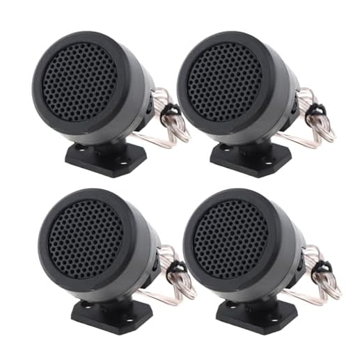 DriSentri 4pcs Dome Tweeters, 12V 500W High Efficiency Car Stereo Speakers, TP-006A Mini Dome Tweeter Speakers for Car Audio System Accessories