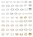 LOYALLOOK 65PCS Bohemian Knuckle Ring Midi Set Hollow Silver Gold Vintage Stackable Rings Fashion Finger for Women