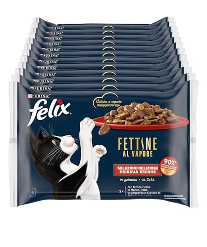 FELIX Cibo Umido Gatti Manzo e Pollo 48x80g