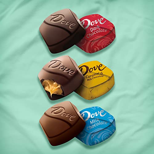 Image of DOVE PROMISES Variety Pack Milk Chocolate & Dark Chocolate Candy Assortment, Individually Wrapped, 15.8 oz Bag (Pack of 8)