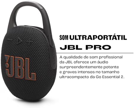 Bild 1 - JBL Clip 5 - Schwarz – Tragbare Bluetooth-Lautsprecher-Box mit JBL Pro Sound, tiefem Bass und Playtime-Boost-Funktion – Wasserfest und staubfest – 12 h Laufzeit