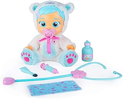 BEBÉS LLORONES Kristal está malita | Muñeca interactiva para jugar a médico; llora de verdad y se pone malita - Juguete y Regalo para niñas y niños +18 Meses