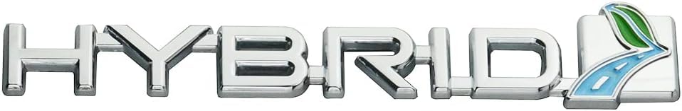 Image of 1Pc Hybrid Emblem 3D Metal Badge Door Rear Tailgate Decal Sticker Nameplate Logo (Chrome)