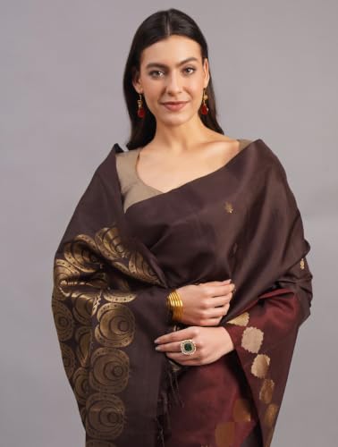 Jaypore purple chanderi silk saree – image 3