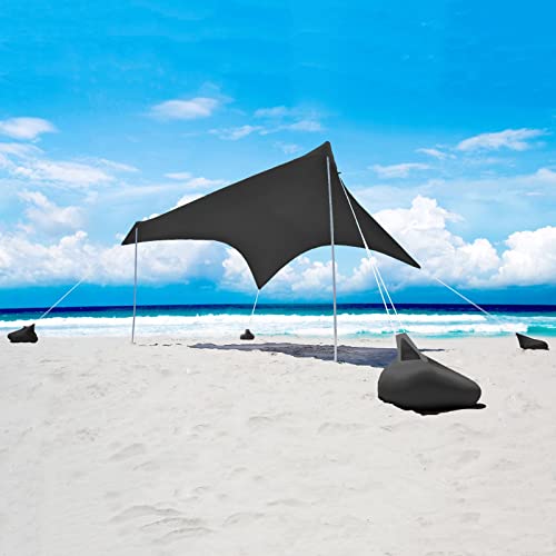 Otentik Beach Tent Sun Shelter Upf50+ Pop Up Beach Sun Shade Canopy W/Sandbag Anchors And Stability Poles, Large 9 X 9 Ft - Up To 7 People | Outdoor Shade For Camping Trips, Backyard & Travel #TOP5