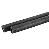 sourcing map Foam Tube Sponge Protective Sleeve Black Seal Sleeve Polyethylene Pipe 15mm(0.6 Inch) ID for Pipe Insulation, Pack of 2