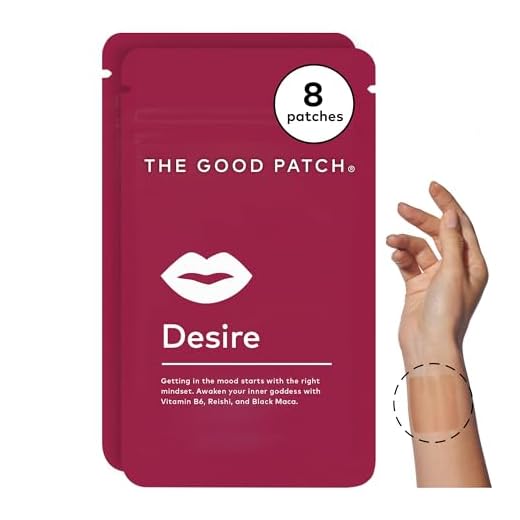 The Good Patch Desire Sexual Wellness Patches, Get in the Mood, Natural with Vitamin B6, Reishi, Black Maca, Plant Powered Wearable Wellness, Botanical and Vitamin (8 Total Patches)