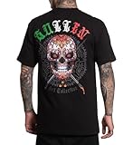 Sullen Men's Sugar Skull Tattoo Lifestyle Graphic Standard Day of The Dead Capsule Short Sleeve Tee Black