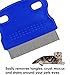 Patty Both Dog Cat Pet Lice &Flea & Nit Removal Comb/Brush, Precision Spaced Stainless Steel Teeth Locked into Sturdy Plastic Handle for Easy Cleaning(Blue)