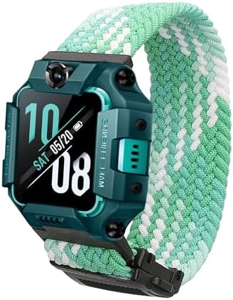 kwmobile Smartwatch Strap Compatible with imoo Watch Phone Z1 / Z7 / Z6 - Nylon Replacement Band - Magnetic Closure - Light Blue