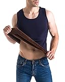 YOUCAI Herren Ärmellose Weste Warm Winter Fleece gefüttert Unterwäsche Thermo-Unterhemd-Tank-Top Thermo Innenfleece Marine L