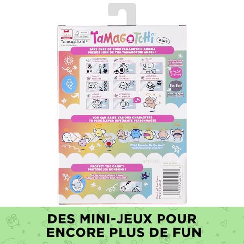 Jouet Virtuel Tamagotchi Bandai Original Angel Night Garden – Écran Couleur, 3 Boutons - vue 8