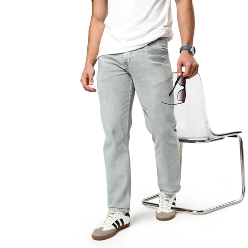 Image of Urbano Fashion Men's Regular Fit Heavy Washed Denim Jeans Stretchable