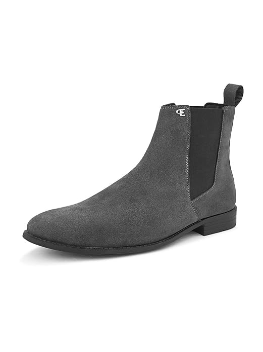 EL PASO Men's Suede Leather Chelsea Boots