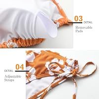 Genfien Damen Bikini Set V Ausschnitt Triangel Bikini Sexy Low Waist Bademode Zweiteiliger Badeanzug Swimsuit – Ansicht 6