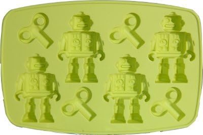 Lime Green Silicone Ice Ball Mold Robot And Cakes Hoobbe