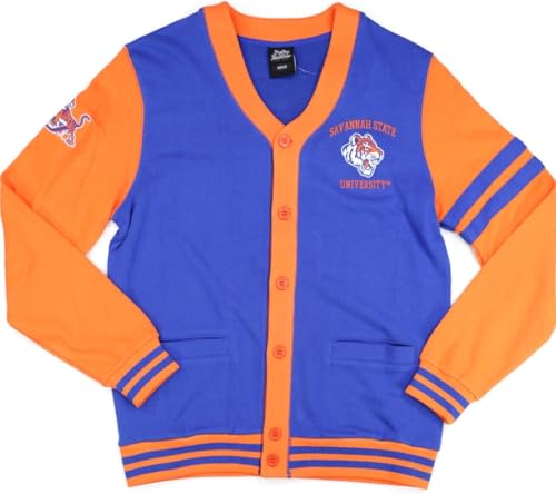 Big Boy Savannah State Tigers S4 Mens Cardigan [Royal Blue] - ID#67546-146-85-0-0