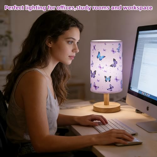 Butterfly Lamp,LED Kids Table Lamp for Bedroom Decor Girls Bedside Lamps by HAKSEIFA - Used condition - Image 5