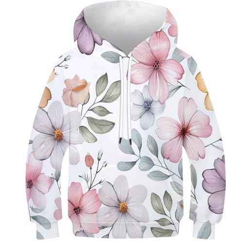 VFKLZCNYR Sudadera con capucha de manga larga con estampado 3D para niños y niñas, con bolsillos, para ropa infantil, Estilo:, 10-12 Years