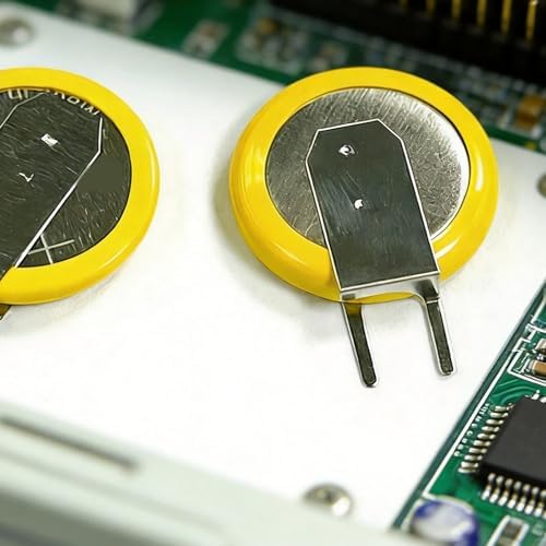 APGLSXY Metal Solder Tab ML1220 3V Button Battery with Soldering Pin for Clock Backup and Precised Instrument Rechargeable Battery with Folding Pin — view 6