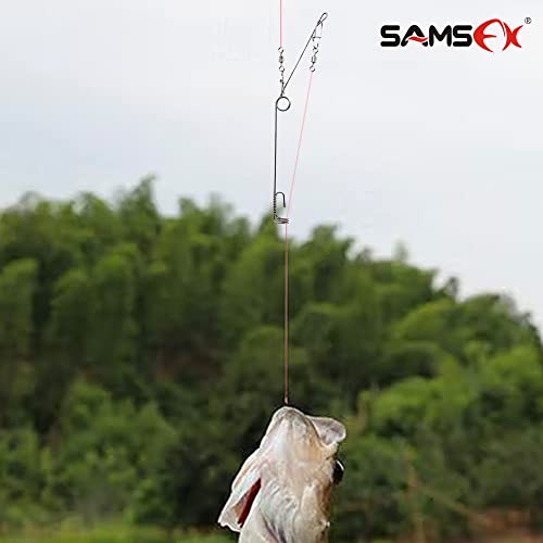 Samsfx Fishing Spring Hook Emergency Kit 3Pcs, Including 50M Test Line And 50Pcs Baitholder Hooks Of 3#-12# #TOP5