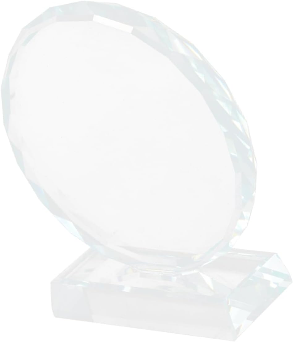 Toyvian Crystal Trophy Award Plaque for Engraving Recognition Display for Events Celebrations and Corporate Ceremonies Elegant Design for Photos and Achievements