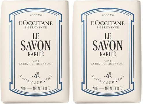 Image of L'Occitane Milk Extra-Gentle Soap: Vegetable Based | Artisanal | Relaxing Scent | Crafted With Lavender From Provence | Gently Cleanse | Vegan (Pack of 2)