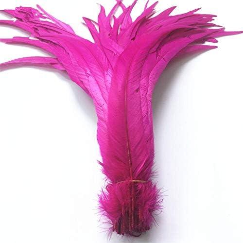 Zamihalaa 50Pcs/Lot Rooster Feather 40-45cm 16-18" Rooster Coque Tail Feathers for Crafts Natural Wedding Decoration Assesoires