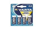 Varta - Pile Alcaline - AA x 4 - High Energy (LR6)