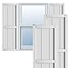 Ekena Millwork TFP101BF True Fit PVC Framed Board-n-Batten Shutters, 16 1/8"W x 103"H, White